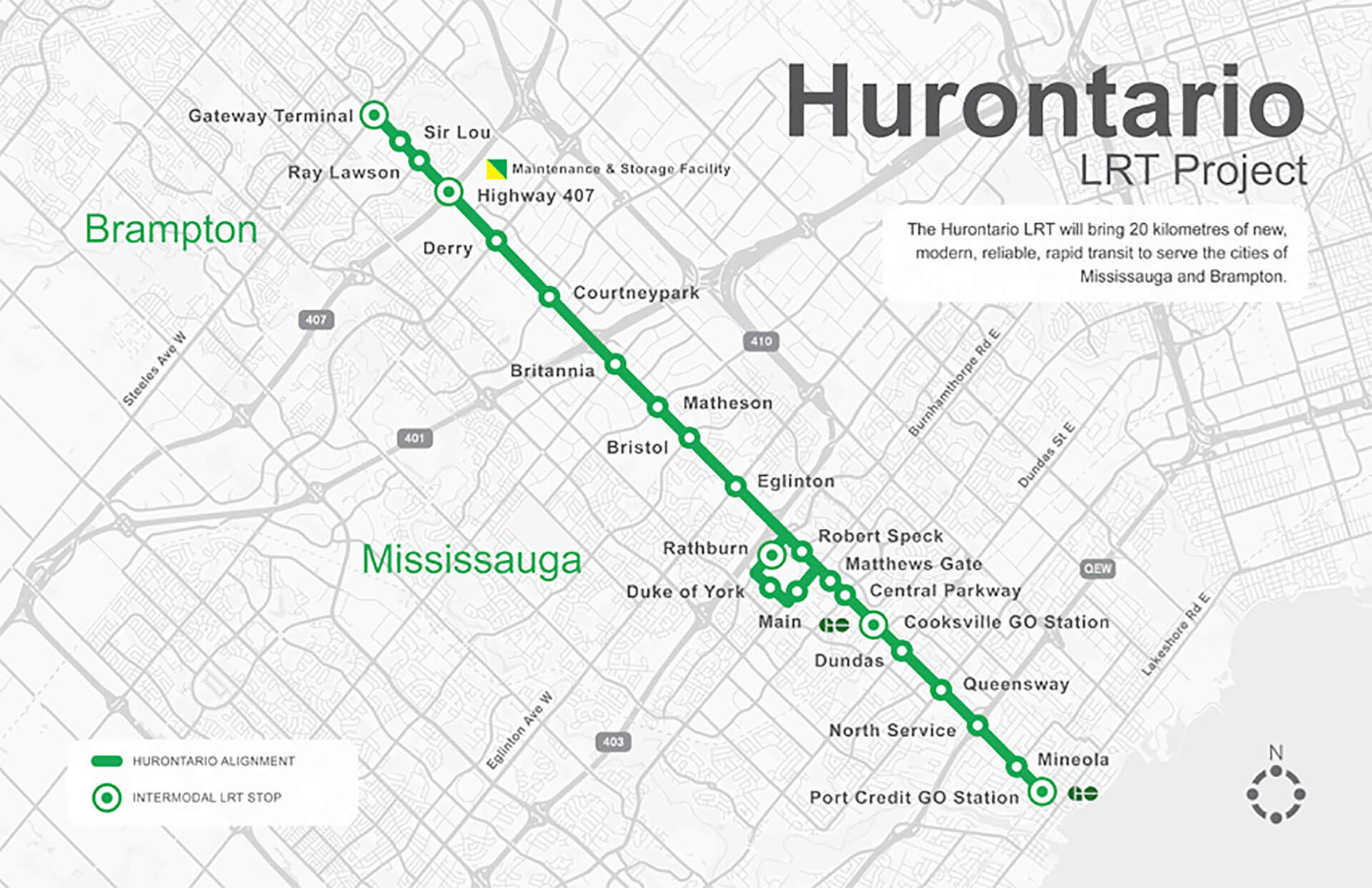 Hurontario LRT Map